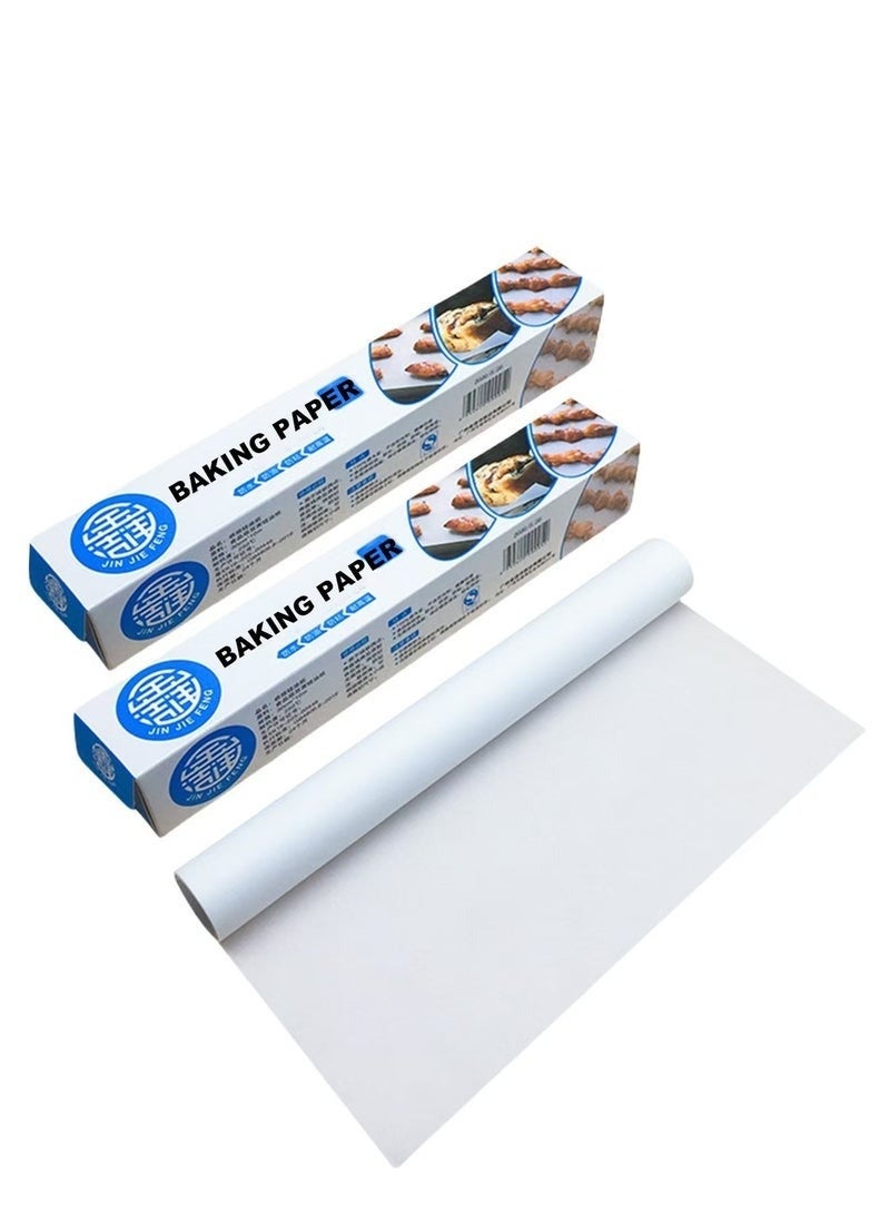 Premium non-stick parchment paper roll, heat, water and grease resistant, essential for cooking, grilling, steaming and air frying, with a cutter for easy cutting (20Meters X 30Cm). - Image 1